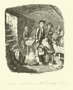 Illustration für Roderick Random von Tobias Smollett von after George Cruikshank