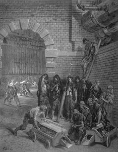 Lambeth Gaswerke, aus London, eine Pilgerreise, geschrieben von William Blanchard Jerrold, veröffentlicht 1872 von Gustave after Dore