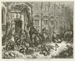 Dornröschen, die Ankunft des Prinzen von Gustave after Dore