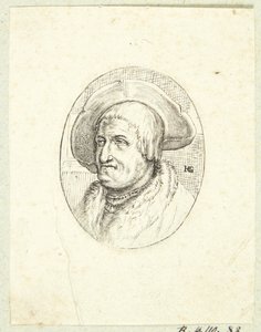 Fantasieporträt eines alten Mannes mit Hut von after Hendrick Goltzius