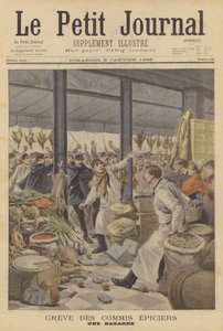 Eine Schlägerei während eines Streiks der Lebensmittelhändler von after Henri Meyer