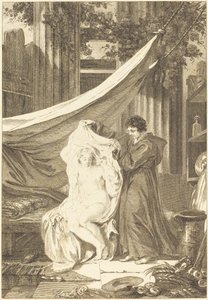 Der Einsiedler (Der Teufel in der Hölle) von after Jean Honoré Fragonard