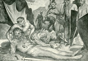 Der Tod von Beowulf von after John Henry Frederick Bacon