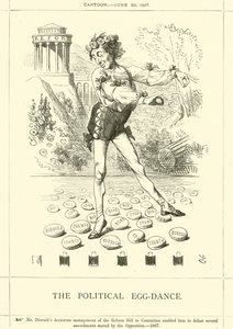 Der politische Eiertanz von after John Tenniel