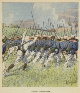 Kampf von Antanamitarana von after Louis Charles Bombled