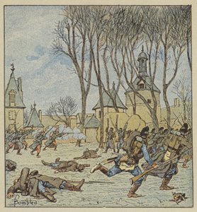 Eroberung des Schlosses von Villepion durch die Franzosen von after Louis Charles Bombled