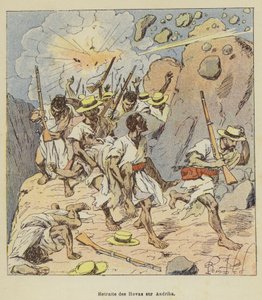 Rückzug der Hova nach Andriba von after Louis Charles Bombled