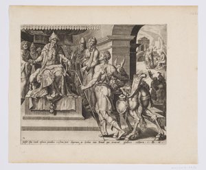 David bringt Saul die Geschenke seines Vaters von after Maarten van Heemskerck