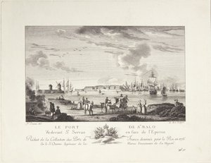 Hafen von Saint-Malo (Le port de St. Malo) von after Nicolas Marie Ozanne