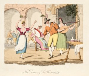 Der Tanz der Tarantella, aus Italian Scenery, veröffentlicht 1806
