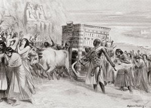 Ein Trauerzug während der XIX. Dynastie, altes Ägypten, aus Hutchinsons Geschichte der Nationen, veröffentlicht 1915