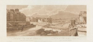 Ansicht der Stadt mit dem Louvre. 1802; Platte 3 aus Ansichten in Paris, dem Emanuel-Band von after Thomas Girtin