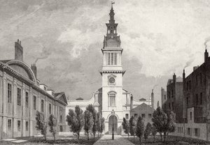 Christ Church und ein Teil des Christs Hospital, 1831