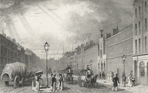 Farringdon Street und das Fleet-Gefängnis, 1830 von Thomas Hosmer after Shepherd