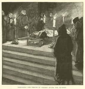 Überwachung der Leiche von Becket nach dem Mord