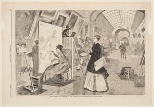 Kunst - Studenten und Kopisten in der Louvre-Galerie, Paris