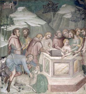 Joseph wird von seinen Brüdern in einen Brunnen geworfen