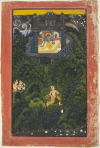 Abhisarika Nayika (Heldin, die ihrem Geliebten entgegenläuft)