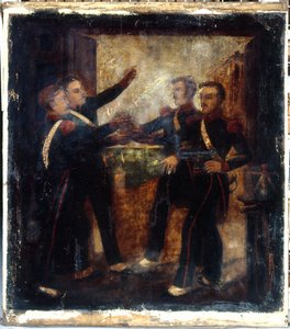 Zu den vier Sergeanten von La Rochelle. Wirtshausschild. 3, Boulevard Beaumarchais, 4. Arrondissement, Paris