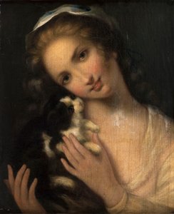 Mädchen mit Katze
