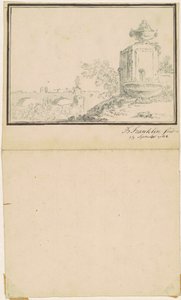 Landschaft mit einem Brunnen von attributed to Benjamin Franklin Bache