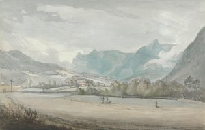 Gebirgige Landschaft mit Figuren
