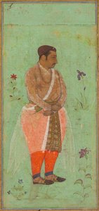 Porträt von Suraj Singh Rathor, Raja von Marwar und mütterlicher Onkel von Shah Jahan: Eine Seite aus dem Prince Khurram Album