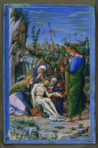 Einzelblatt aus einem Stundenbuch: Pietà