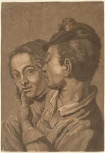Zwei Liebende von attributed to John Baptist Jackson, probably after Giovanni Battista Piazzetta