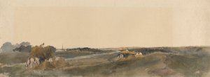 Heuernte an den Ufern eines Lincolnshire-Flusses von attributed to Peter DeWint
