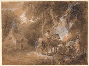 Die Rast am Frühling von attributed to Thomas Barker
