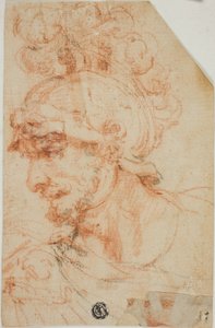 Büste eines helmtragenden Kriegers im Profil von called Cavaliere d