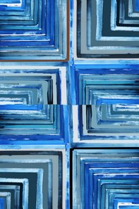 Blauer geometrischer Fluss von cartissi