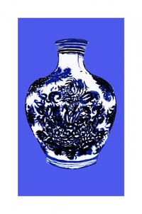 Blaue und weiße Vase von cartissi