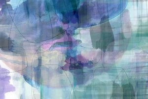 Fließendes Aquarell abstrakt