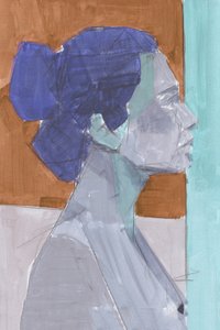 Modernes blaues Profil