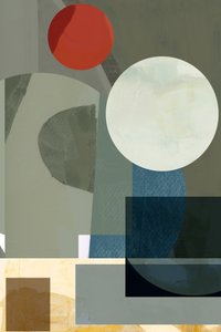 Gedämpfte geometrische Komposition von cartissi