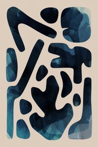 Organische blaue Abstraktion