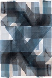 Überlappende blaue Geometrien von cartissi
