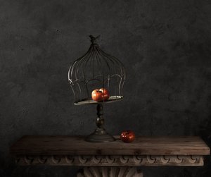 Stimmungsvolles Apfel Stillleben