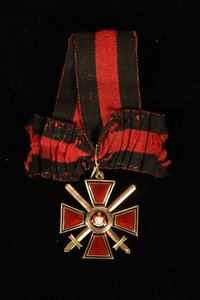 Band und Abzeichen des Ordens des Heiligen Wladimir, vierte Klasse, 19. Jahrhundert