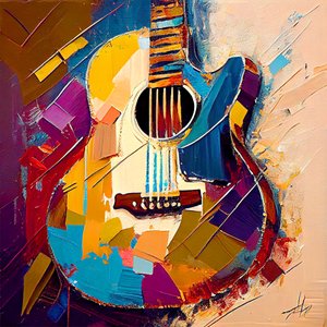 Abstrakte Musik-Kunst, Elektrische Gitarre