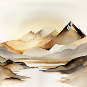 Abstrakte weiche Naturlandschaft, Acrylberge