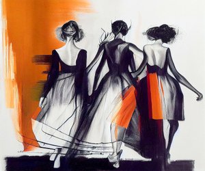 Mode-Modell, Frauensilhouette von hinten gesehen