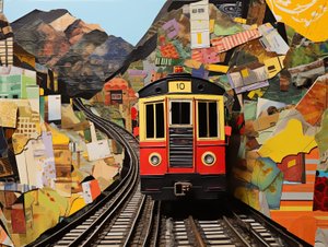 Standseilbahn-Station Collage