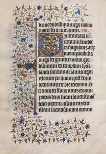 Stundenbuch (Gebrauch von Paris): Verzierte Initiale von follower of Boucicaut Master