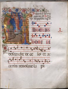 Antiphonar: Initiale A, Auferstehung von follower of Girolamo da Cremona