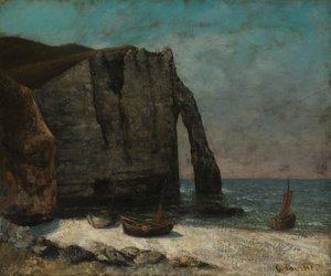 Die Klippe bei Étretat von imitator of Gustave Courbet