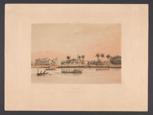 Wasserkante mit Gouverneurshaus in Paramaribo