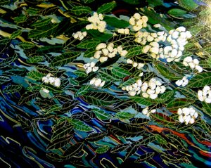 Blumen im Bach, 2012 von linda arthurs